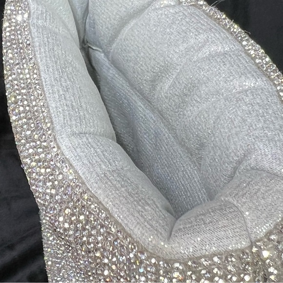New in box, Steve Madden Rhinestones Silver Puffer Stiletto Dress Booties - Picture 7 of 9